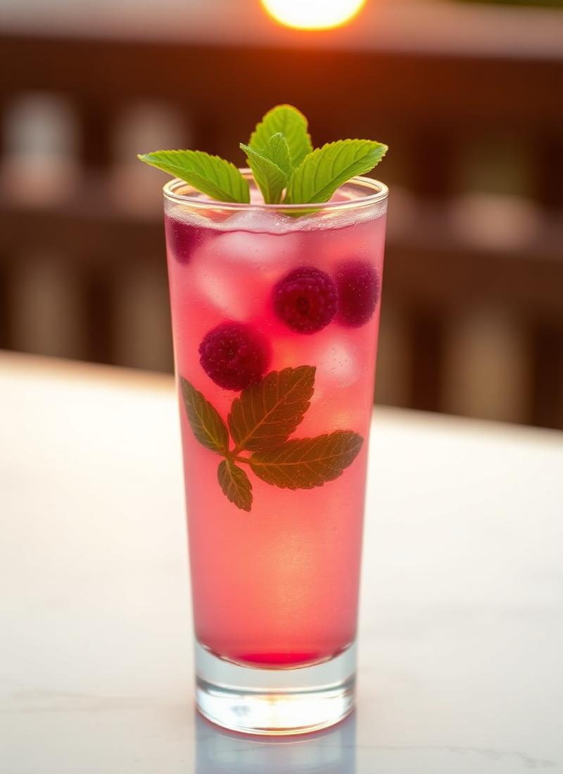 Berry mint fizz