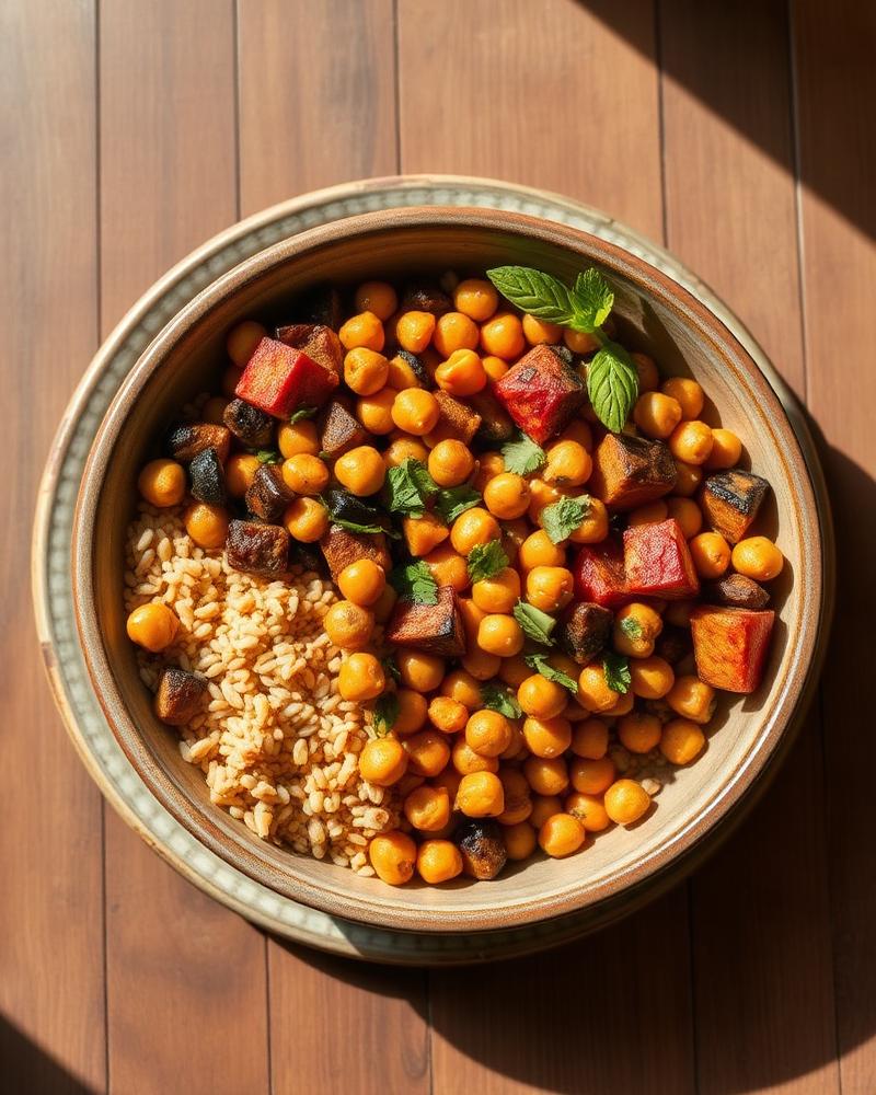 Smoky chickpea grain bowl